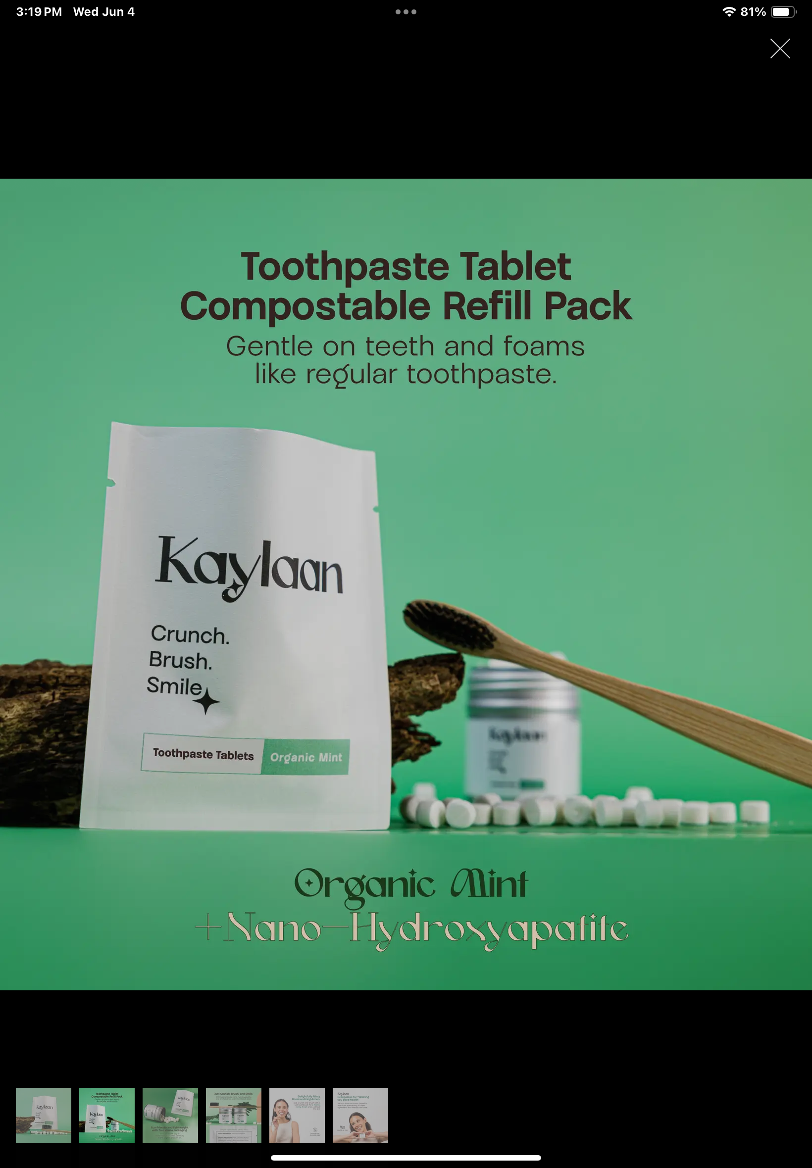 Kaylaan - Toothpaste Tabs Refill - Fluoride Free