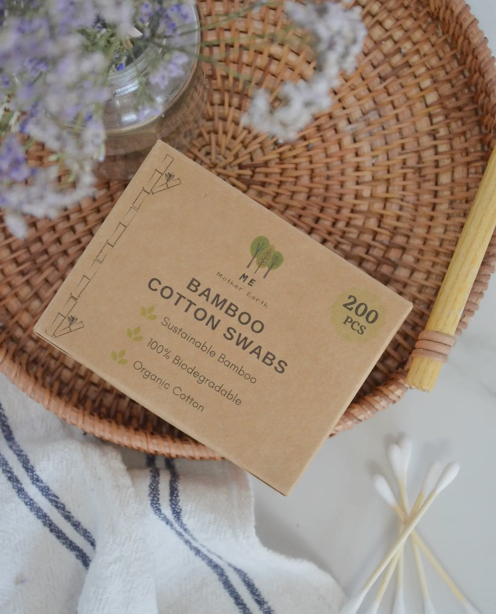 Me Mother Earth Bamboo Cotton Swabs