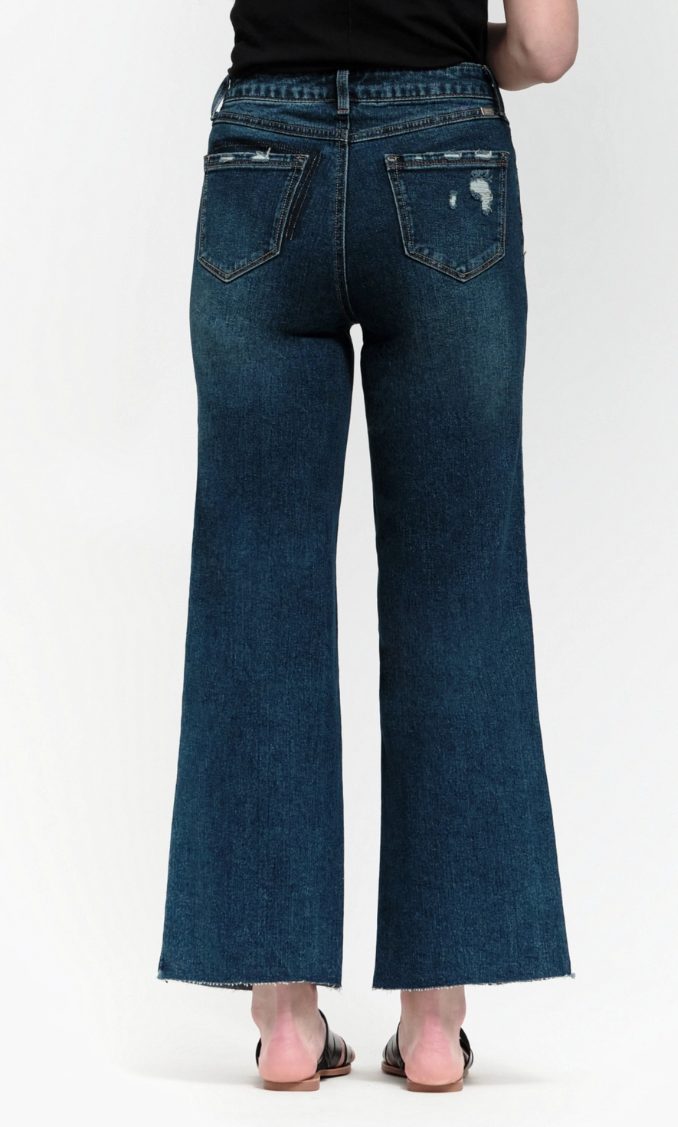 1822 Denim - 29" Raw Hem Wide Leg Crop Jean