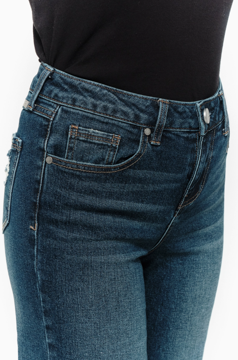 1822 Denim - 29" Raw Hem Wide Leg Crop Jean