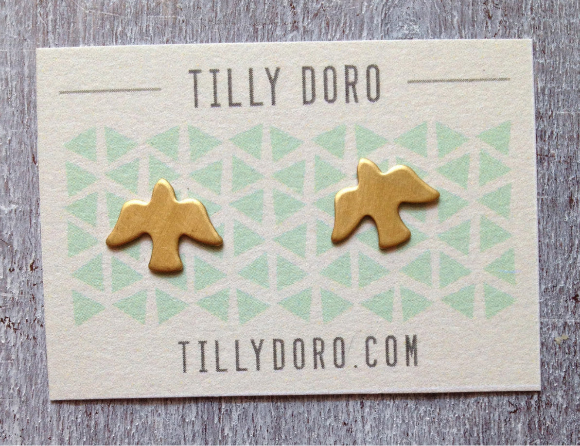 Tilly Doro - Bird Stud Earrings