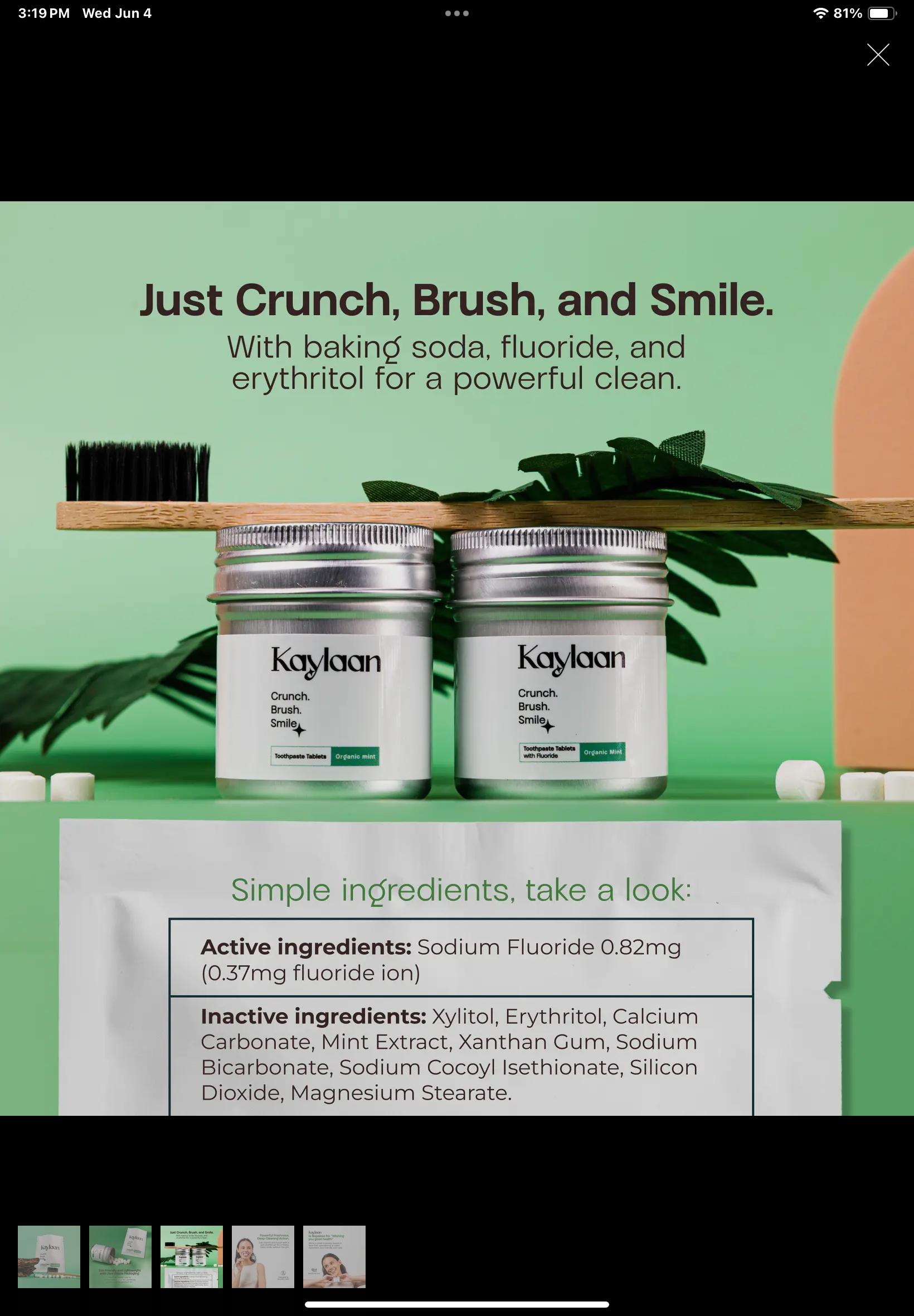 Kaylaan - Toothpaste Tabs Refill - Fluoride