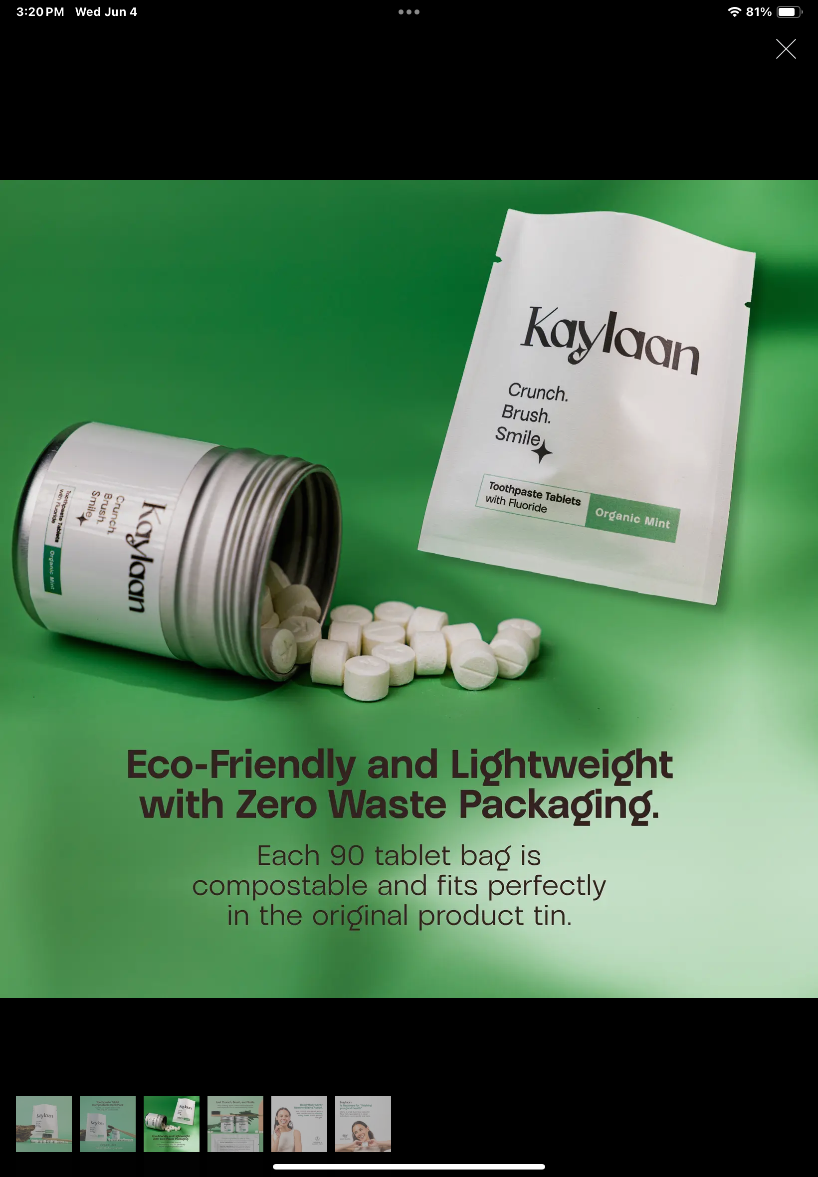 Kaylaan - Toothpaste Tabs Refill - Fluoride Free