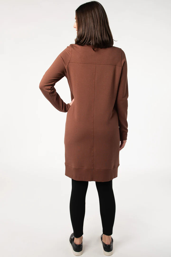 Terrera Sabelle half zip fleece dress