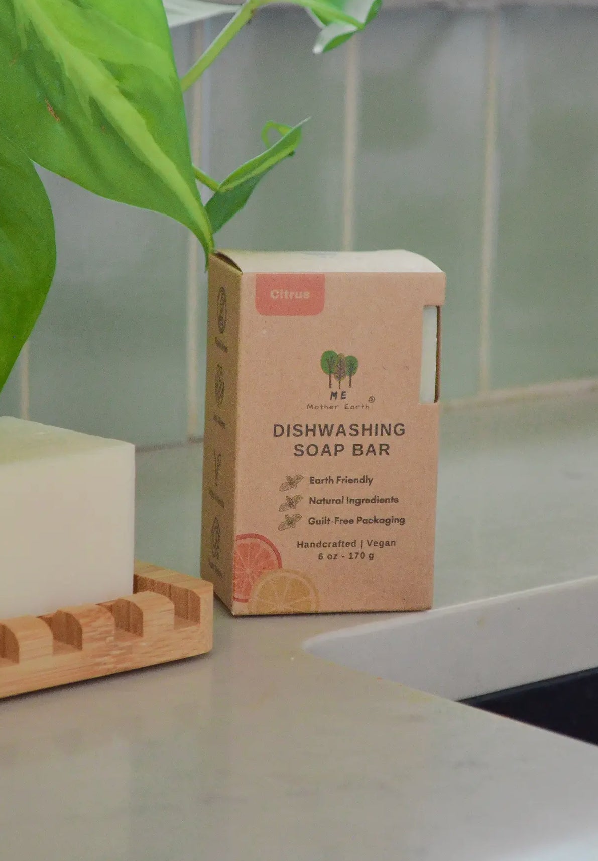 Me Mother Earth Dishwashing Soap Bar - Citrus