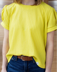 ByTAVI - Chartreuse Statement Blouse