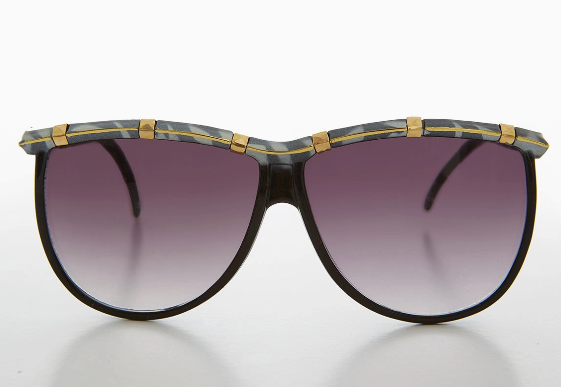 Sunglass Museum- 80's Gold Blin Vintage Sunglass