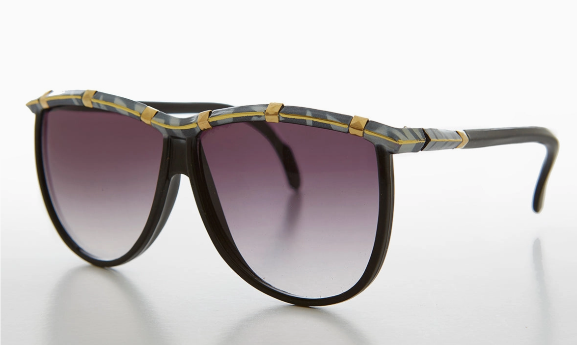 Sunglass Museum- 80's Gold Blin Vintage Sunglass