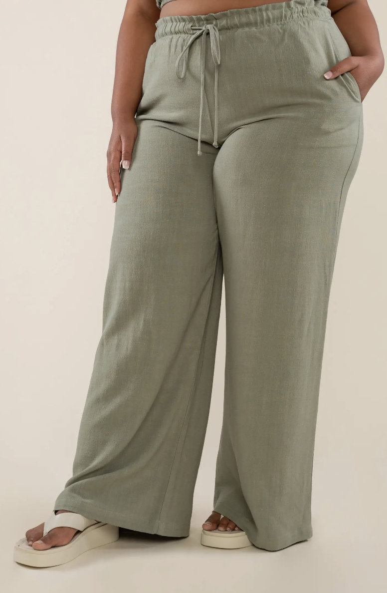 NLT - Cove Linen Pant - Plus / Wide Leg Full Length