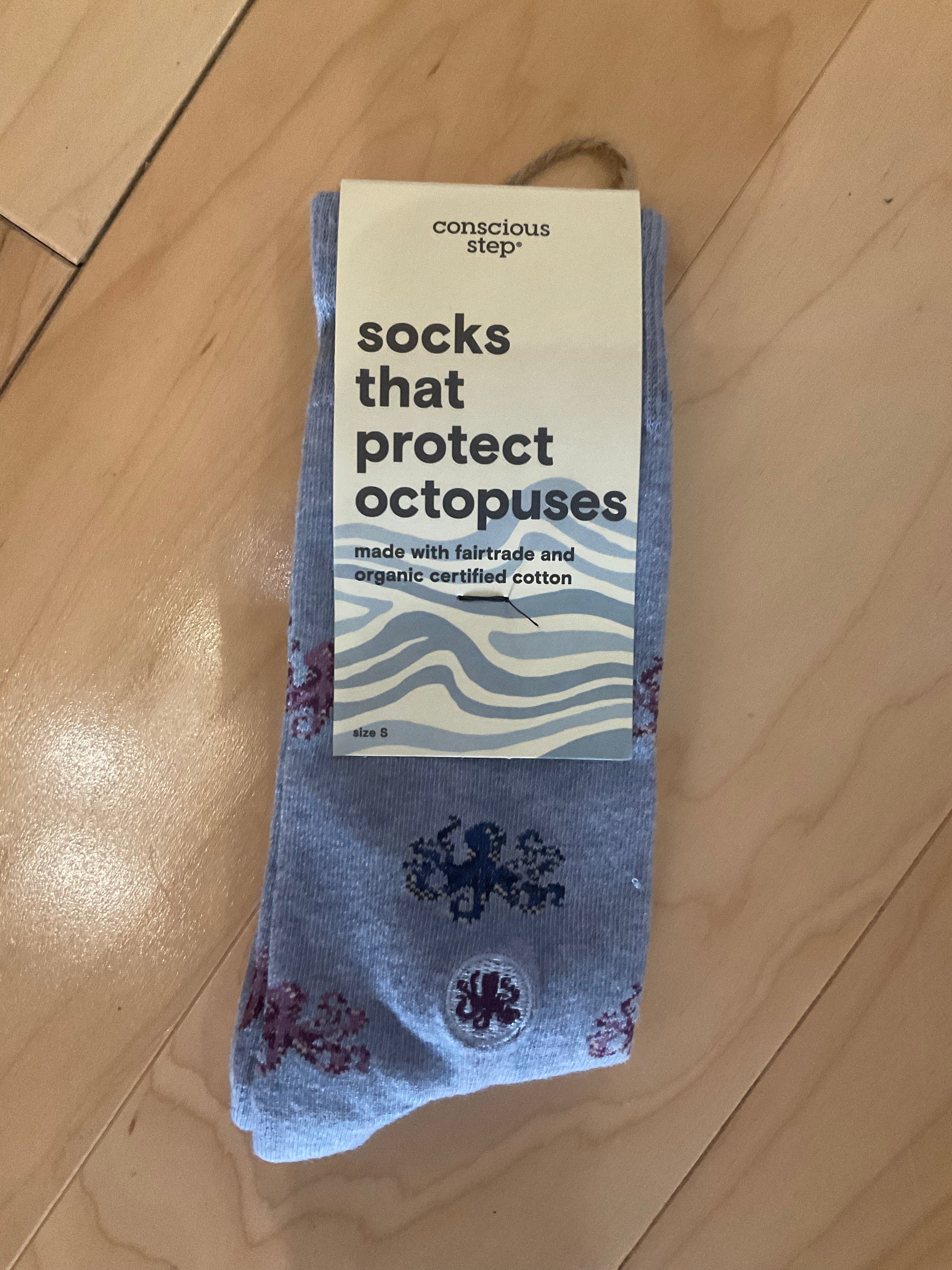 Conscious step socks that save octopuses