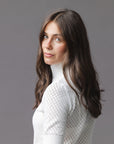 Hope & Henry - Diamond Stitch Mock Neck Sweater