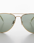 Sunglass Museum - Vintage Metal Aviator Sunglass w/ Glass Lens