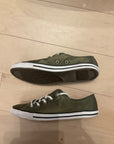 GREEN SATIN CONVERSE SNEAKERS 8
