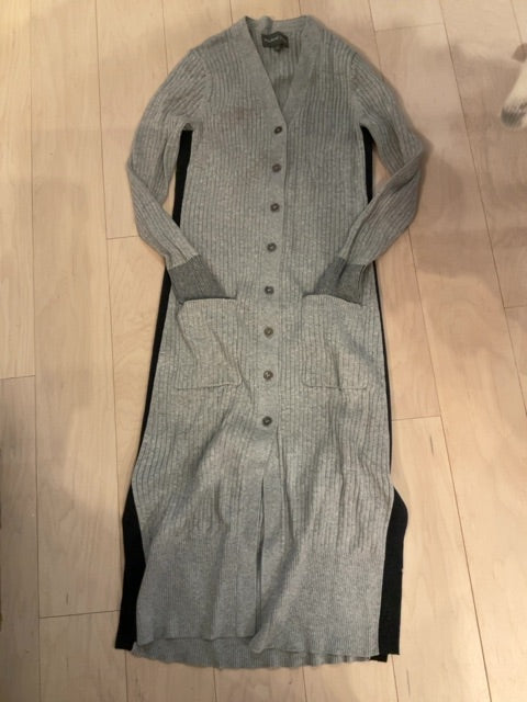 {{ClientCode}} GREY MICHAEL STARS LONG CARDIGAN, S