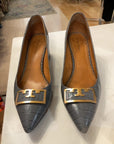 GREY TORY BURCH HEELS 9