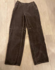 BROWN J JILL CORDUROY SUIT S/8T