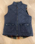NAVY plaid THREAD AND SUPPLY REVERSIBLE VEST M