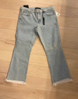 LIGHT WASH J BRAND CROP BOOT MID RISE JEANS 30