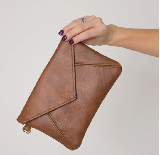 Kimnai Brown Adjustable Crossbody Purse