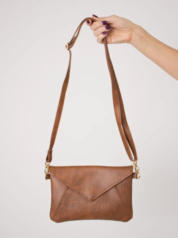 Kimnai Brown Adjustable Crossbody Purse