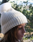 100% Alpaca Pom-Pom Beanie Hat