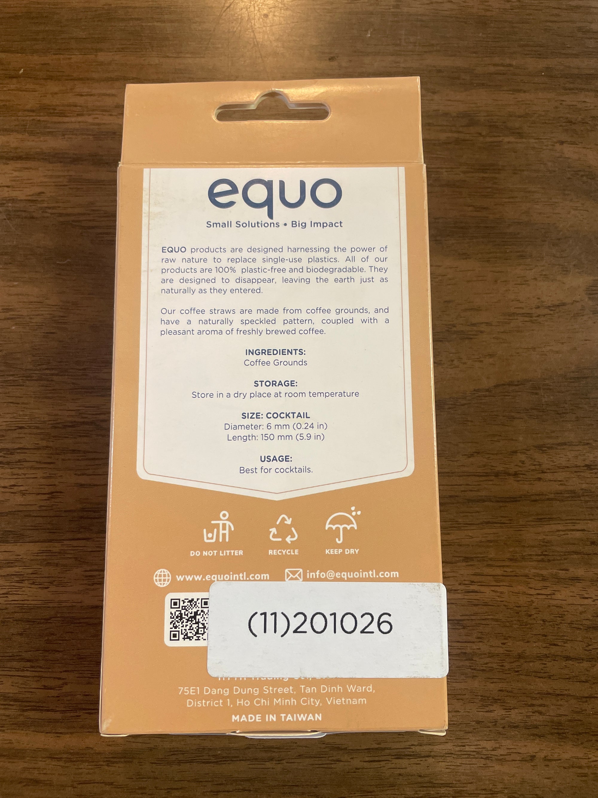 Equo cocktail drinking straws