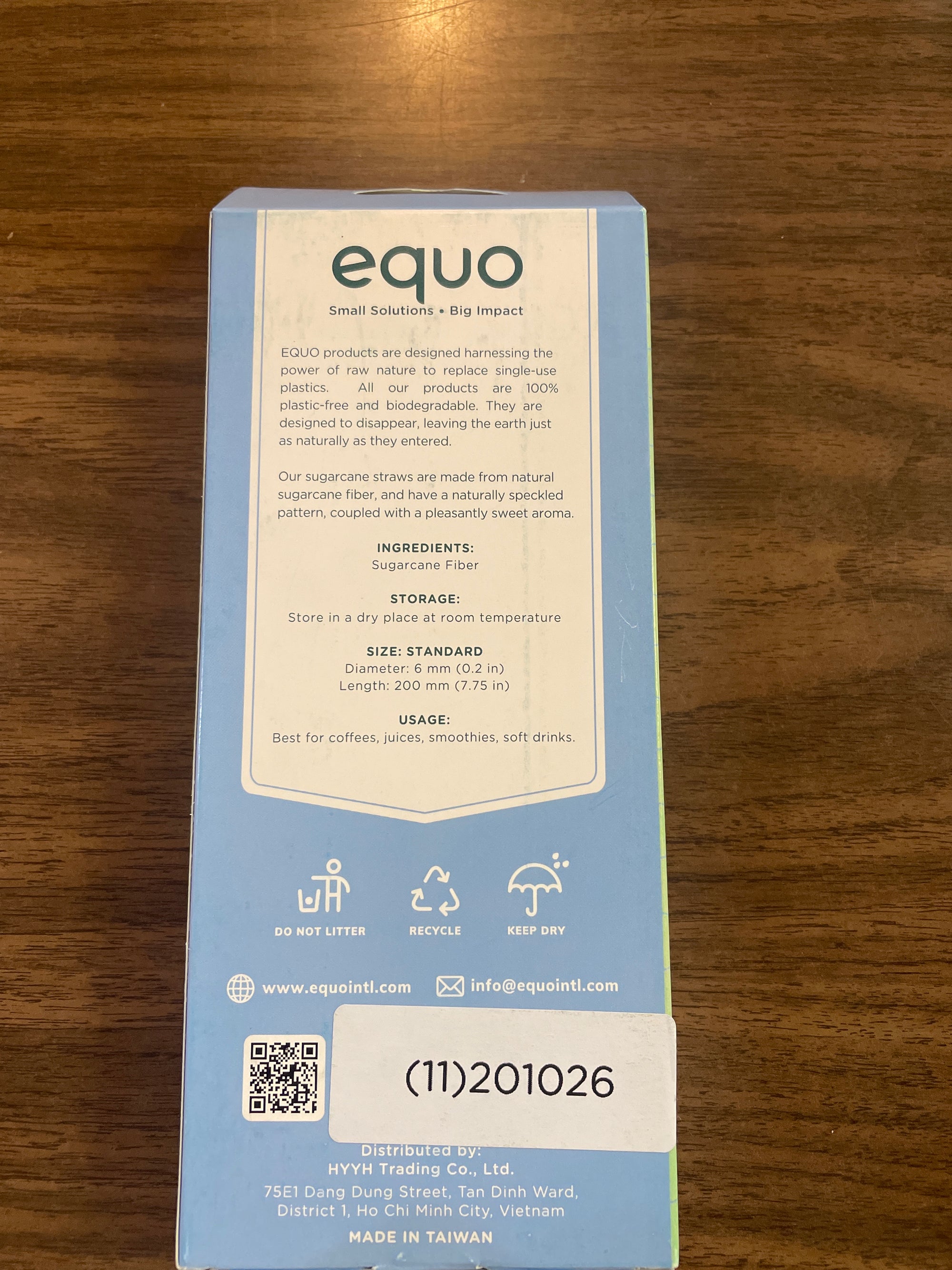 Equo Sugarcane Drinking Straws