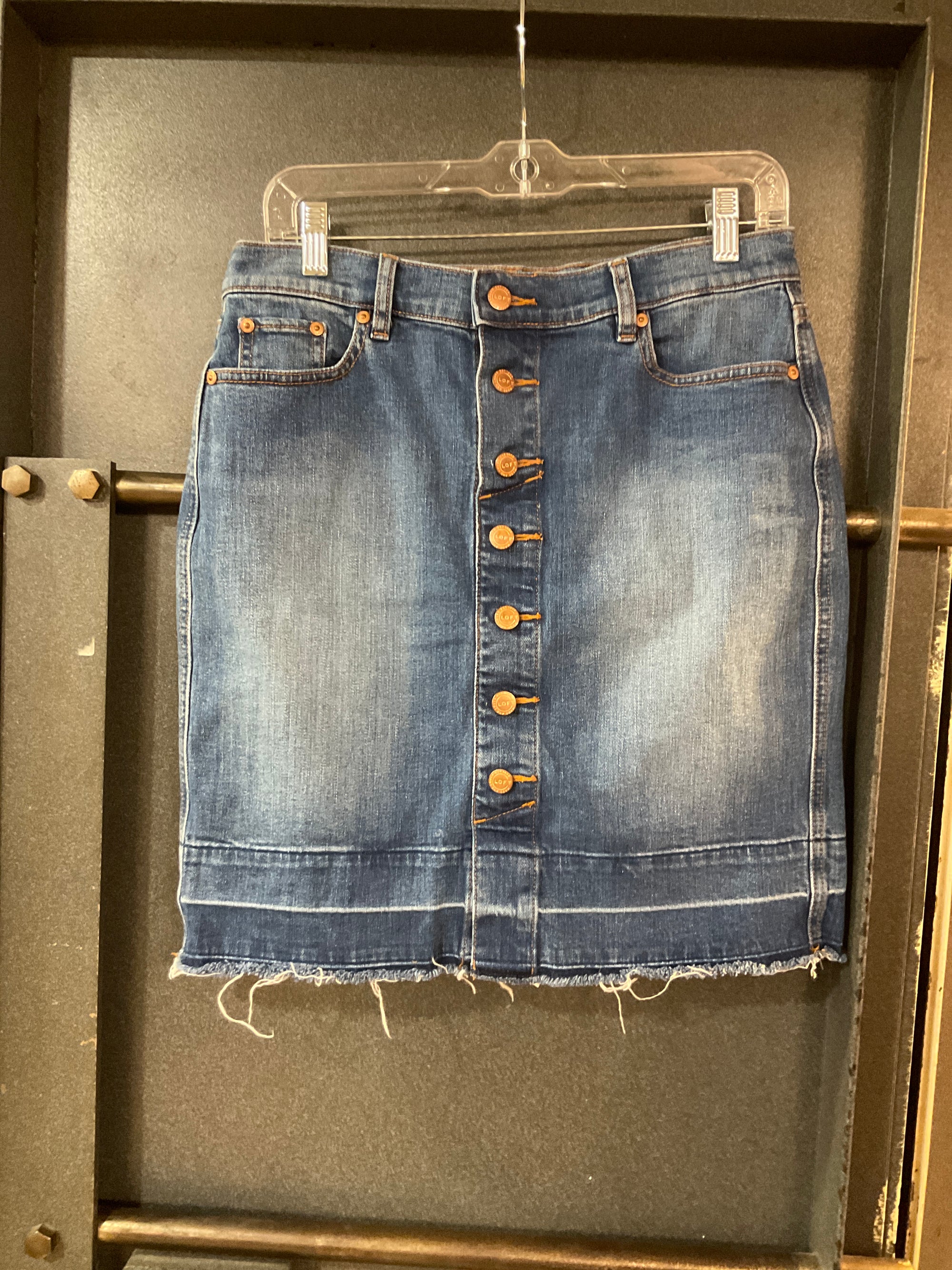 MED WASH Loft Denim skirt 6