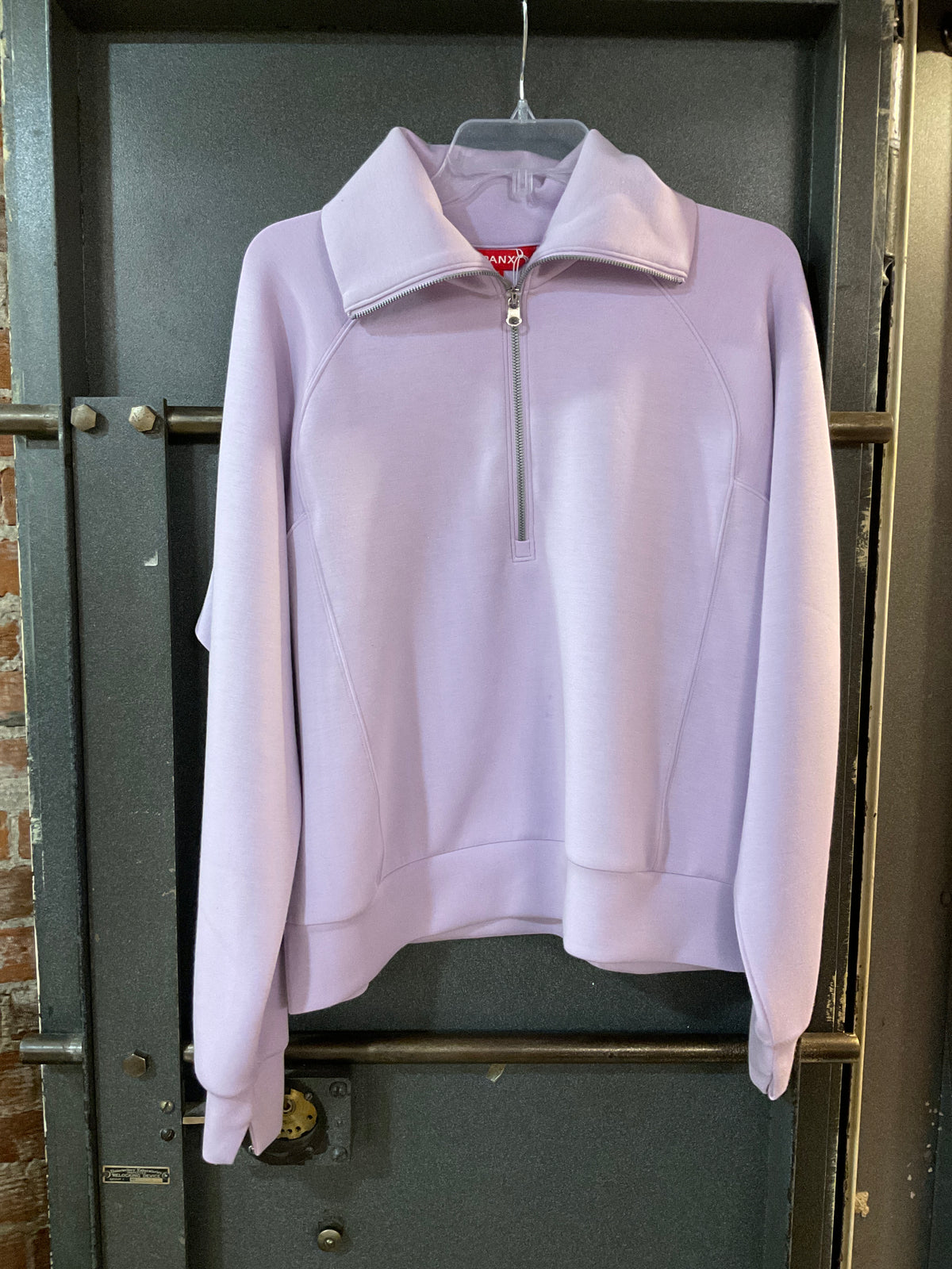 PURPLE SPANX 3/4 ZIP UP LONG SLEEVE SHIRT XL