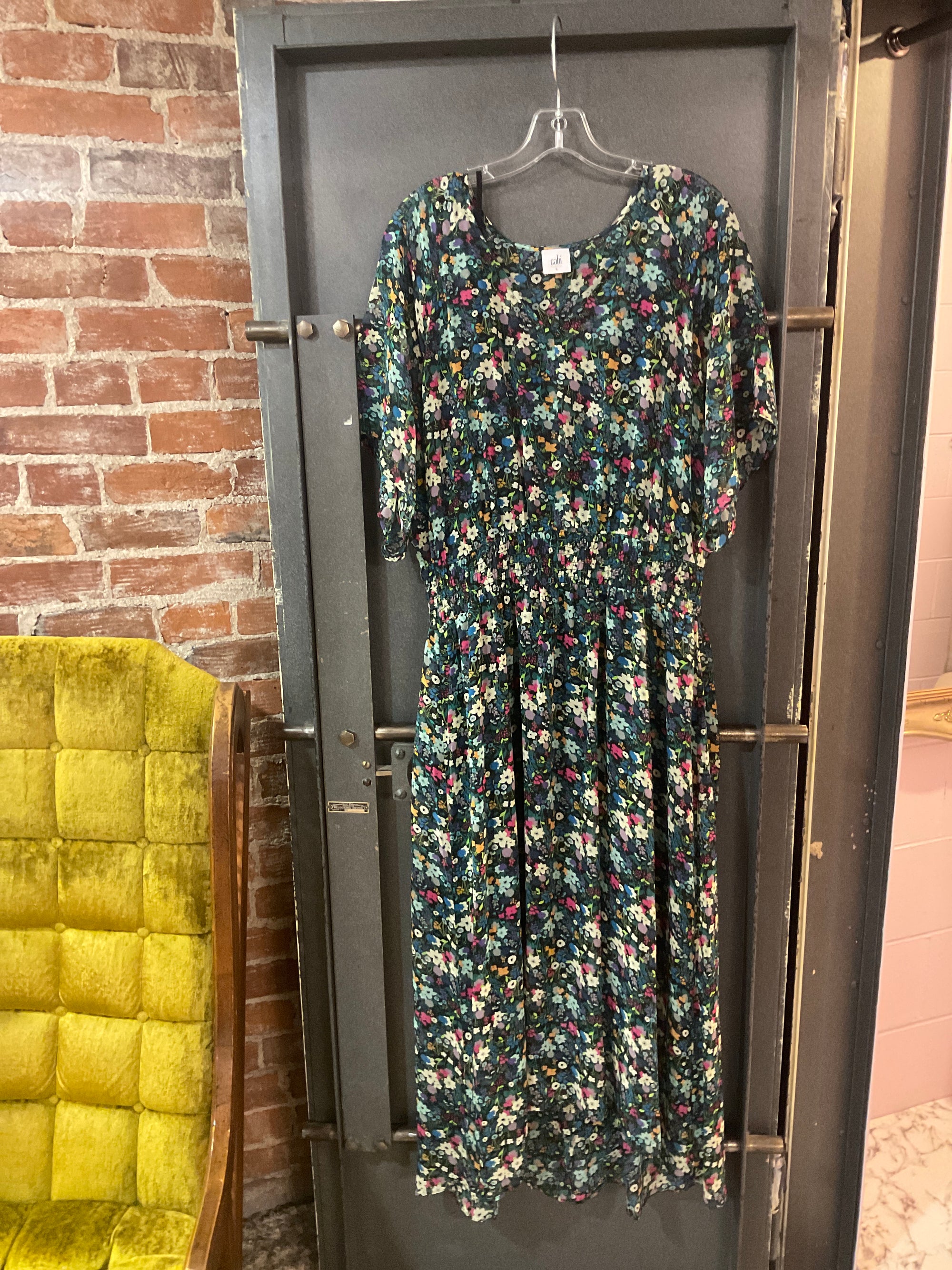 MULTI FLORAL CABI DRESS L