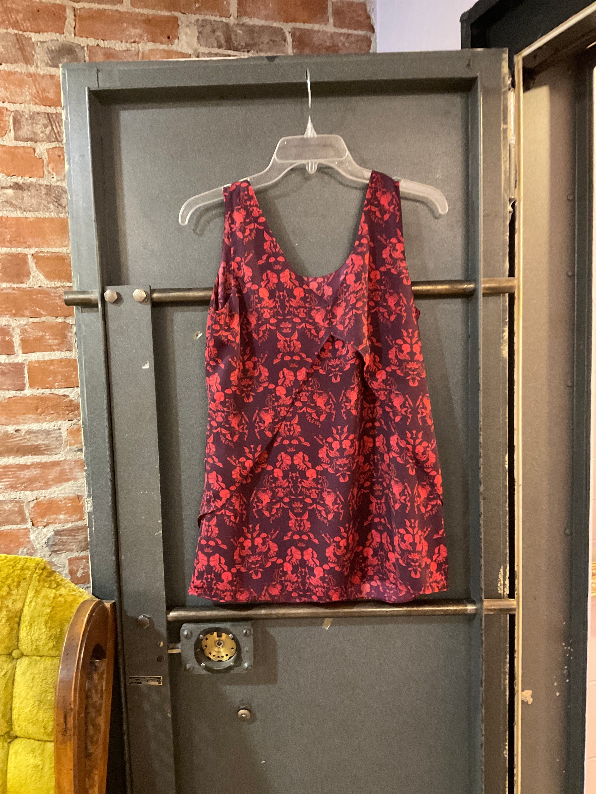 RED MULTI CABI TANK TOP S