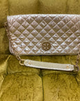 GOLD TORY BURCH Quilted gold chain bag