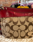 {{Client Code}} TAN/RED COACH SHOULDER BAG