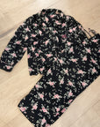 {{ClientCode}} GRAY/PINK FLORAL RALPH LAUREN PAJAMA SET, XL