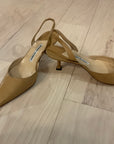 TAN MANOLO BLAHNIK HEEL 9.5