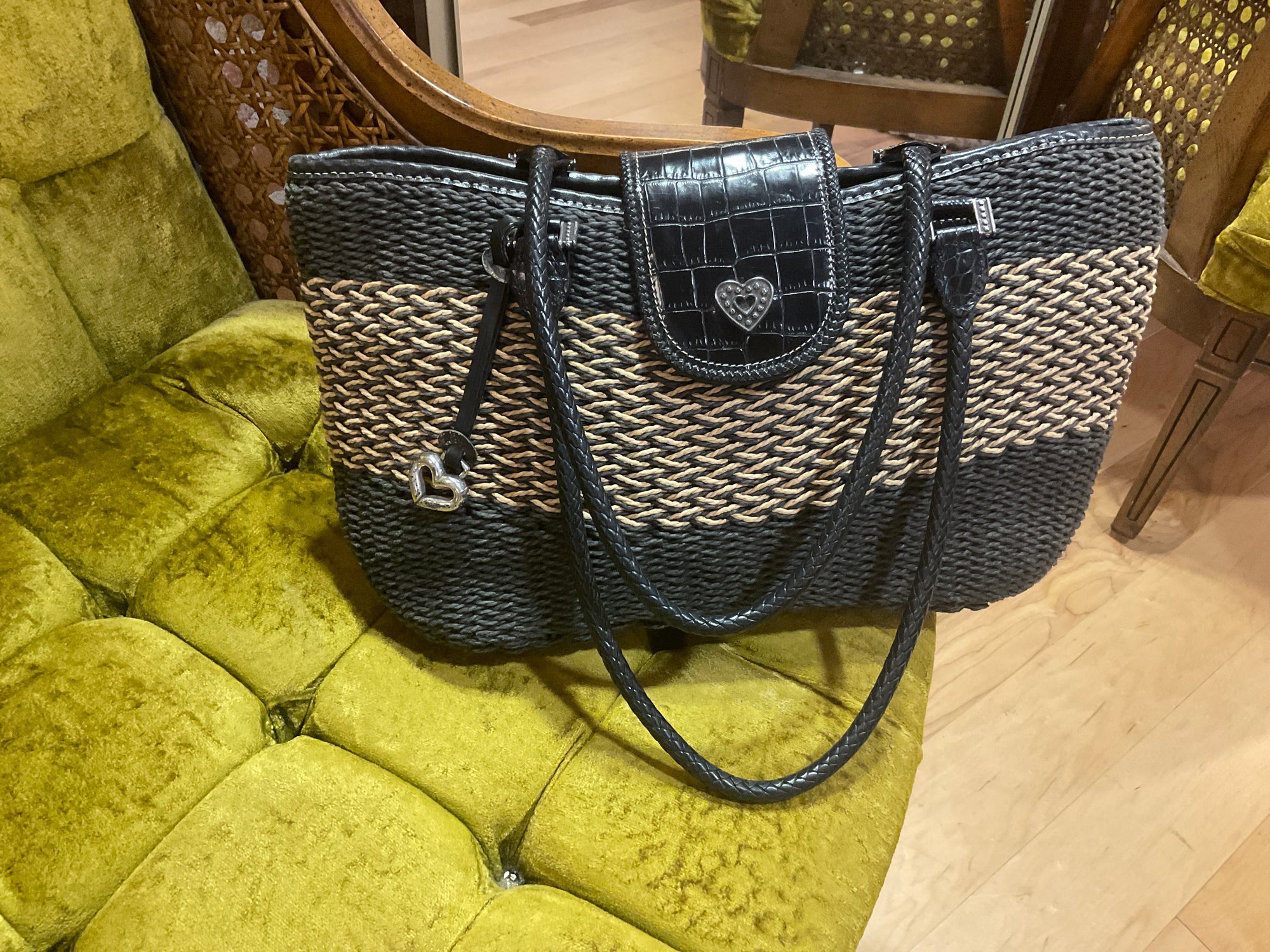 BLACK/BROWN BRIGHTON PURSE