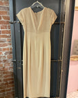 {{Client Code}} CHAMPAGNE DAVID WARREN SHORT SLEEVE DRESS, 8