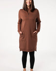 Terrera Sabelle half zip fleece dress