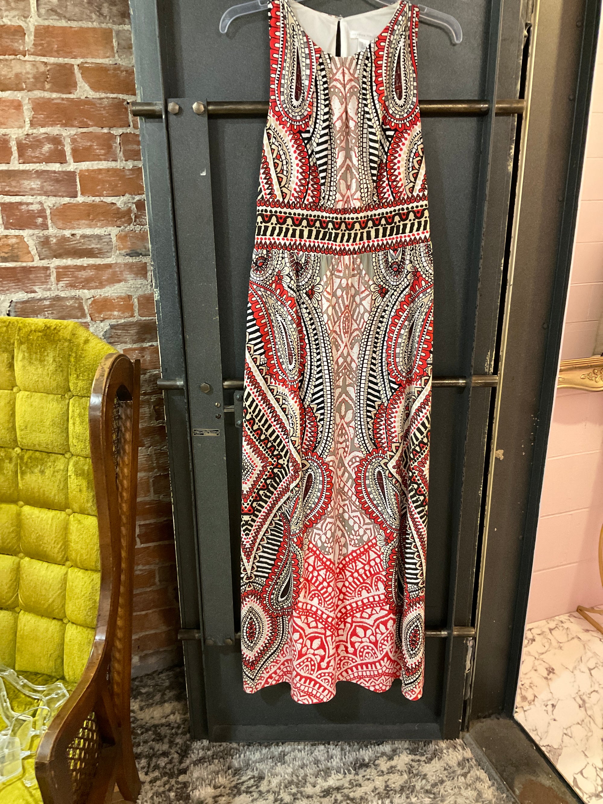 MULTI LONDON TIMES DRESS 10