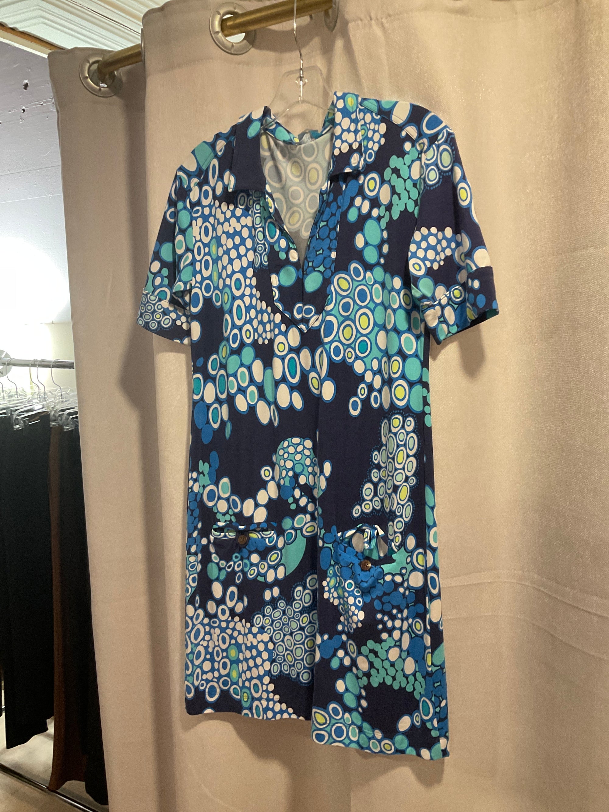 BLUE PATTERN TORI RICHARD DRESS S