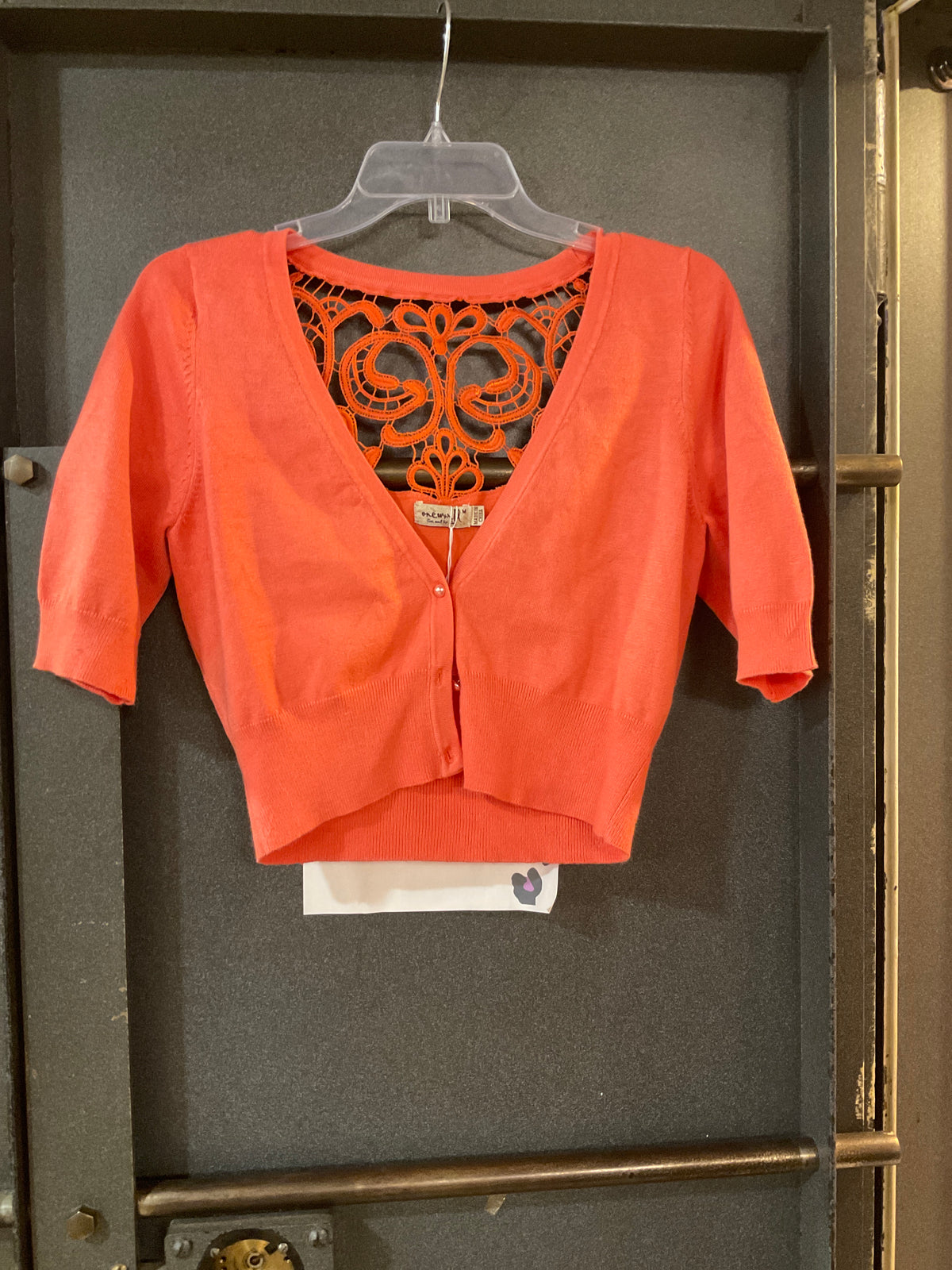 ORANGE ONEWORLD BUTTON UP CARDIGAN M
