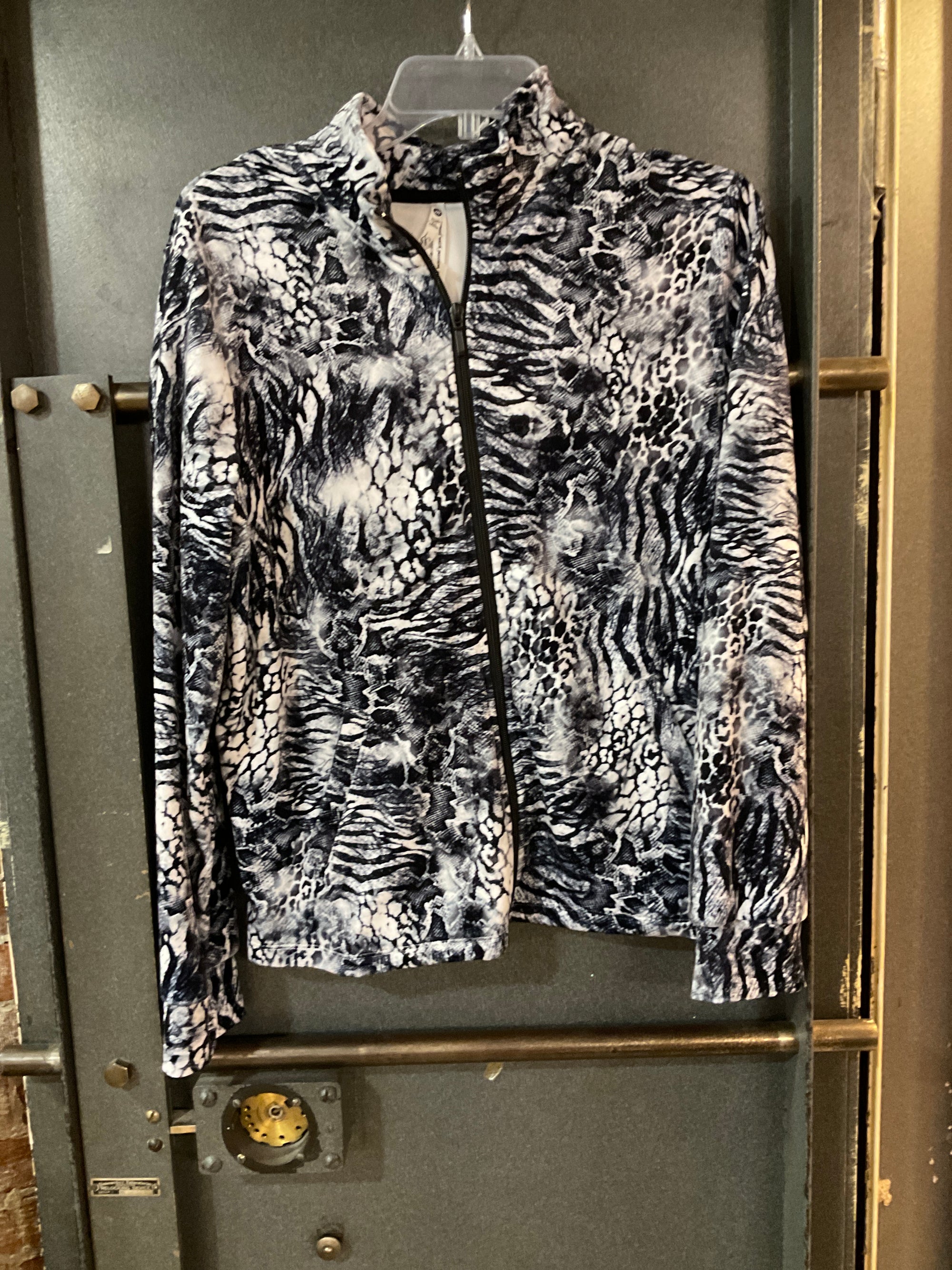 BLACK/WHITE PATTERN LEO AND NICOLE JACKET M