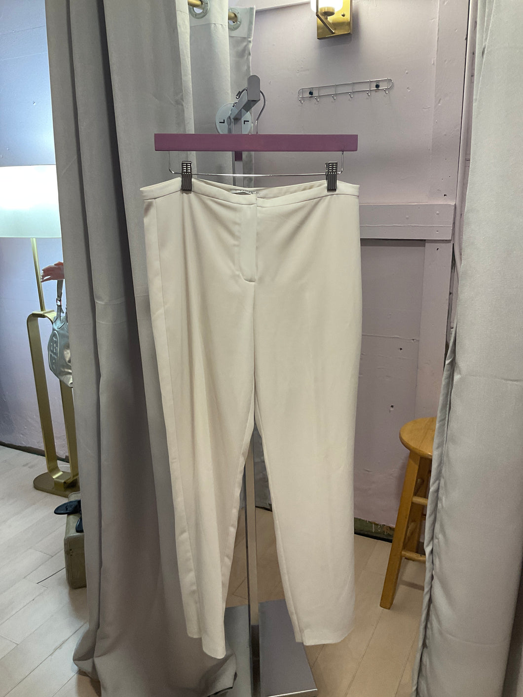 {{ClientCode}} CREAM TAHARI DRESS PANTS, 0