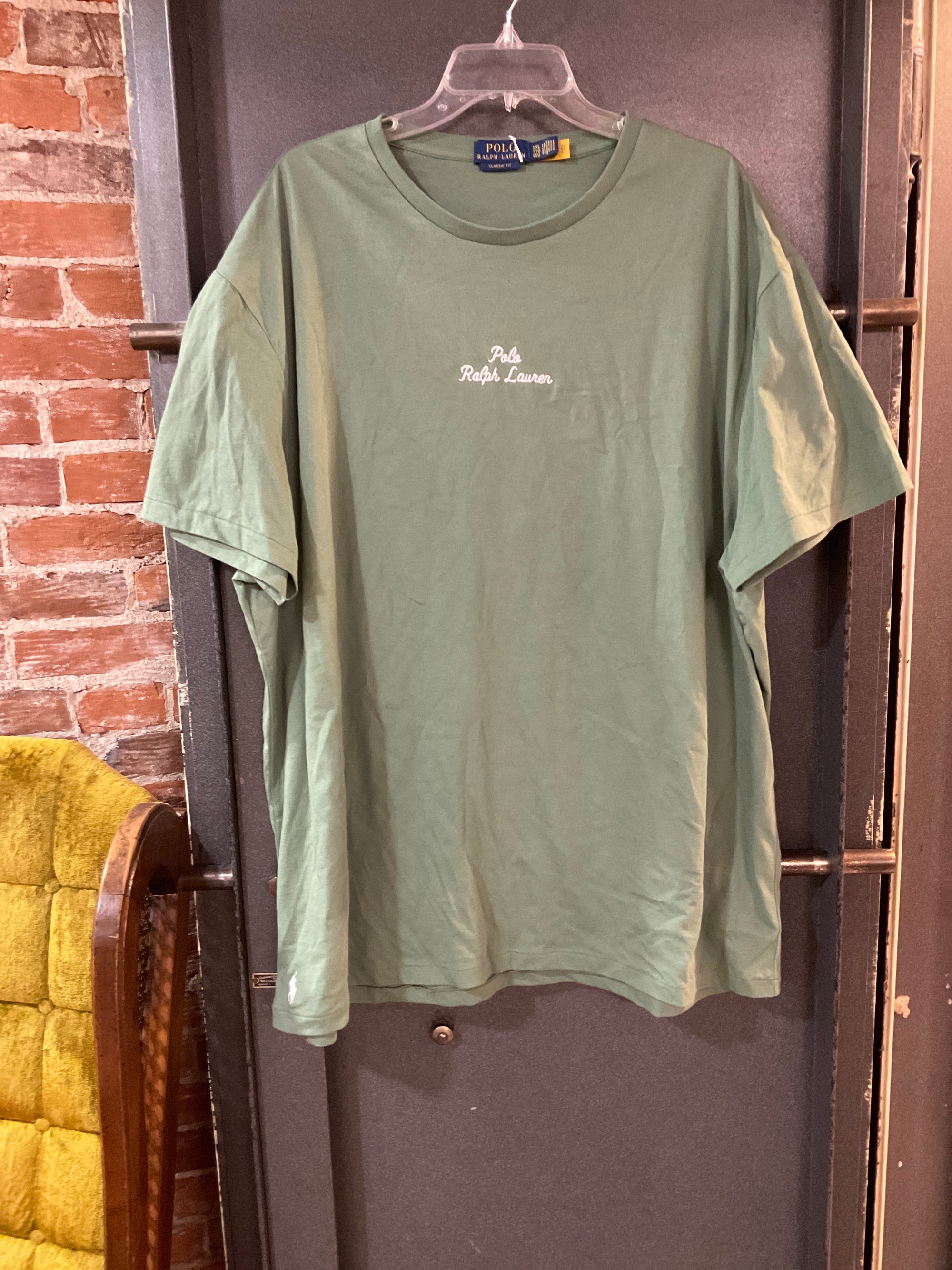 GREEN RALPH LAUREN SHORT SLEEVE SHIRT 2XL