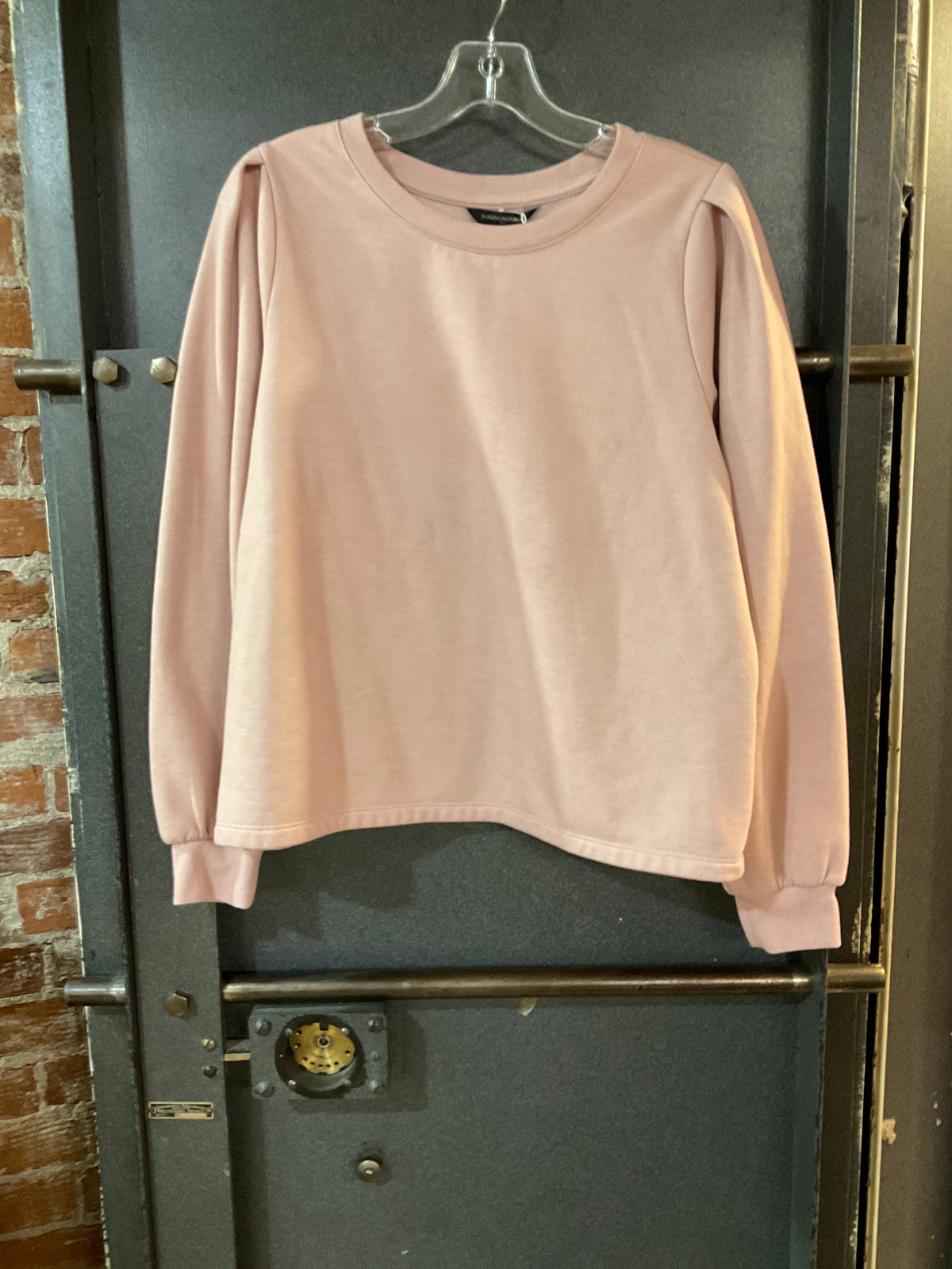 BLUSH BANANA REPUBLIC PUFF SLEEVE SHIRT M