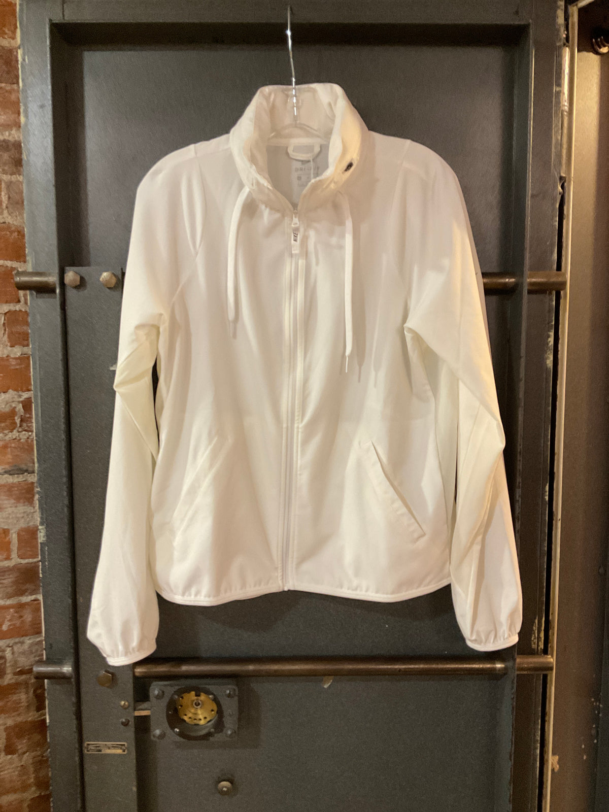 WHITE NIKE ZIP UP JACKET M