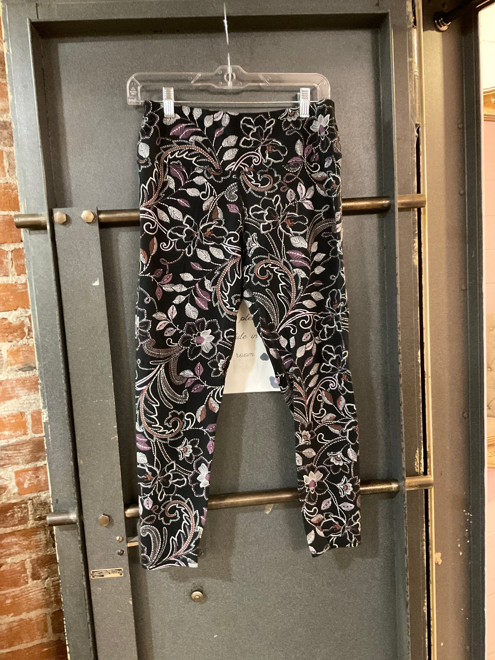 FLORAL PATTERN J JILL LEGGINGS M