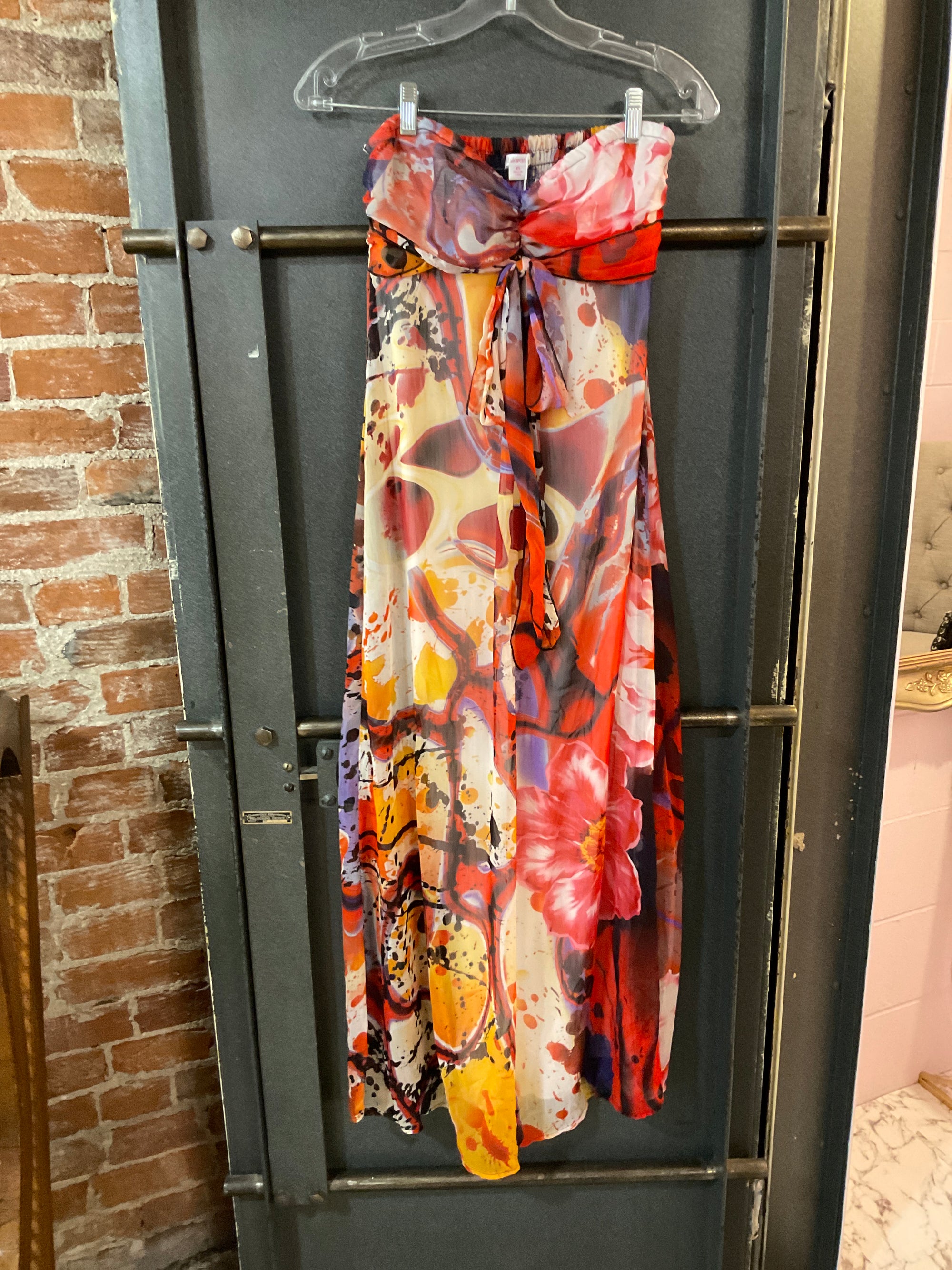 MULTI PATTERN XHILARATION DRESS XS