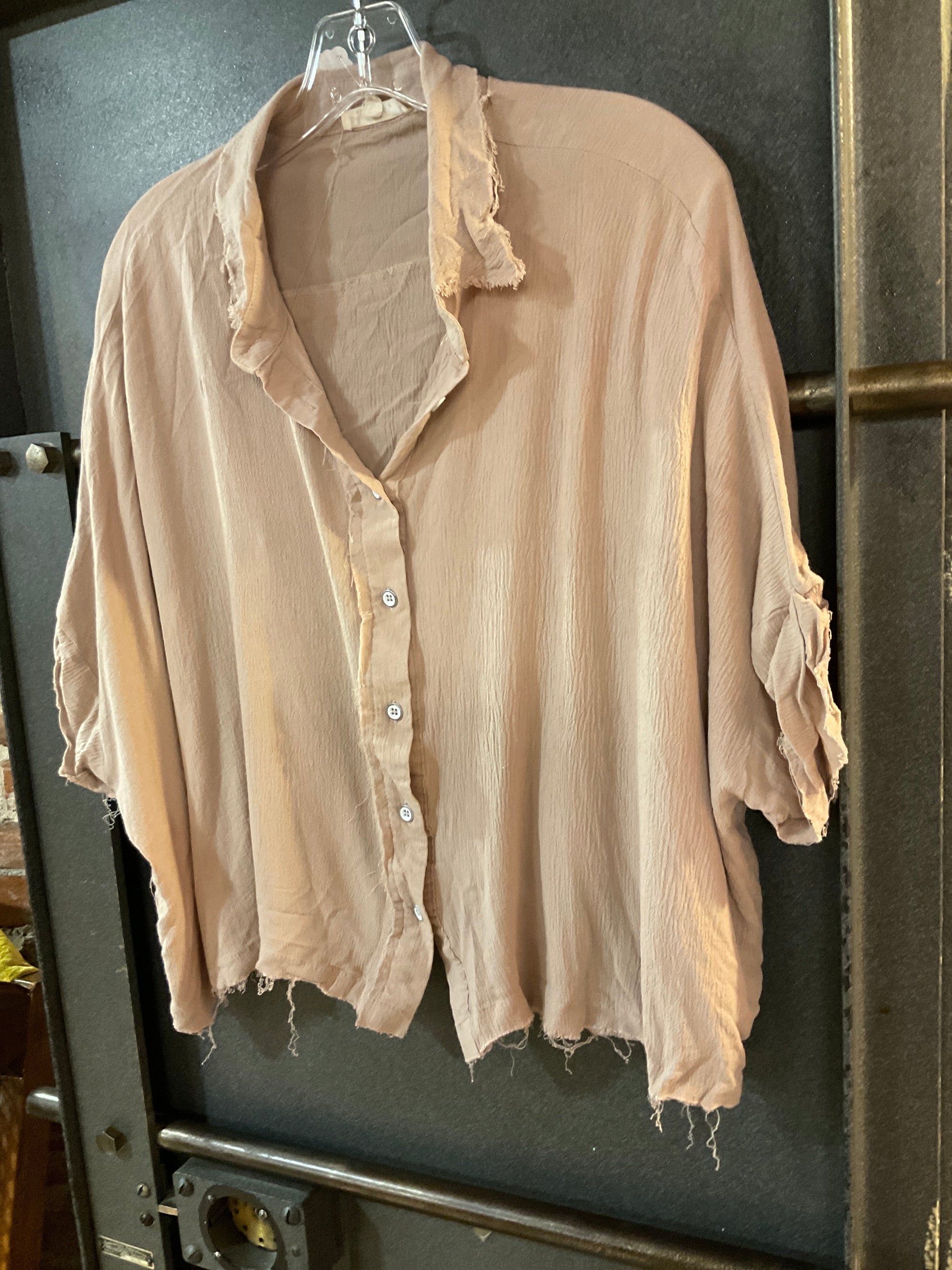 TAN LA MIEL SHORT SLEEVE SHIRT S