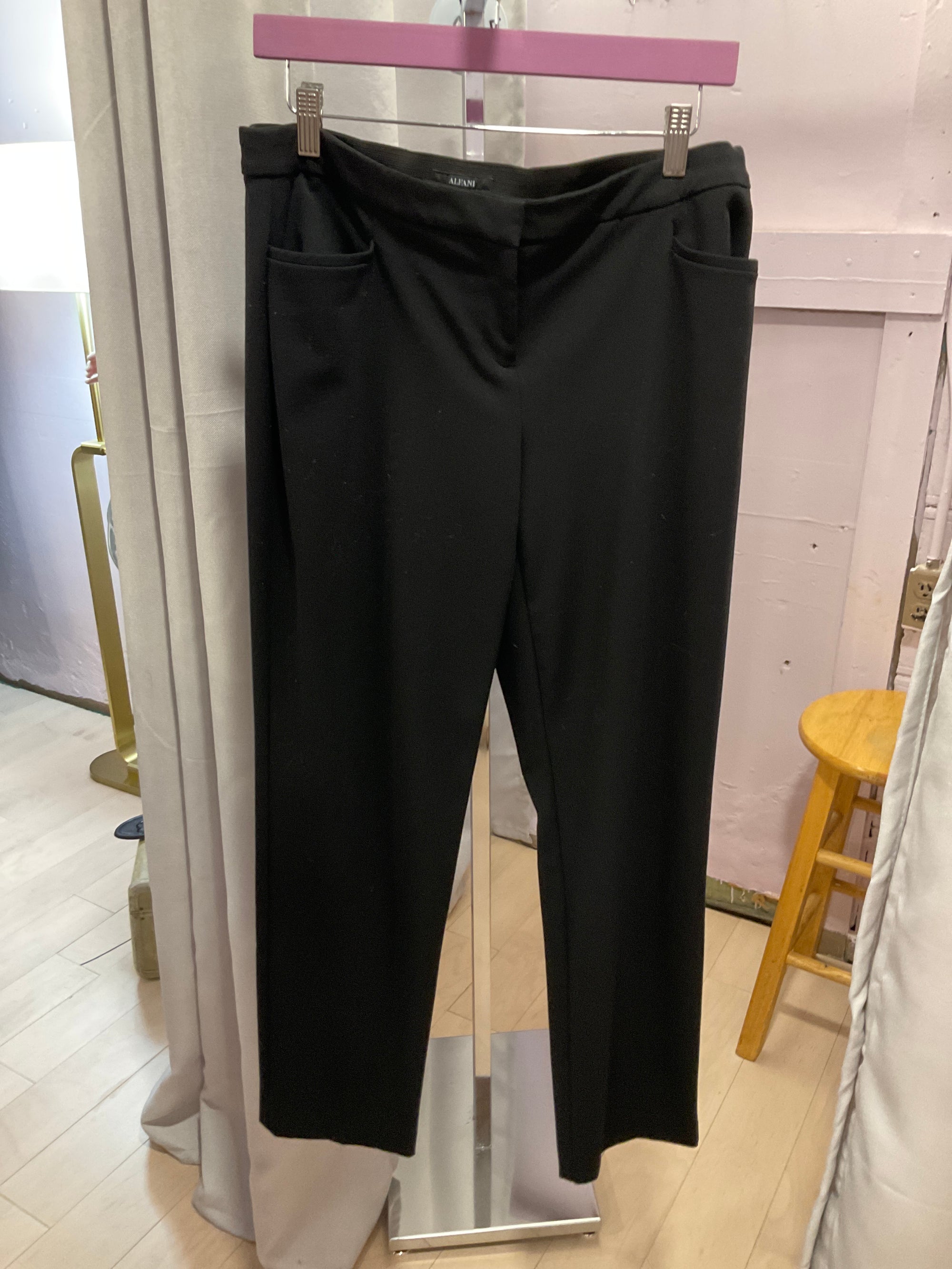 {{ClientCode}} BLACK ALFANI DRESS PANTS, 6S